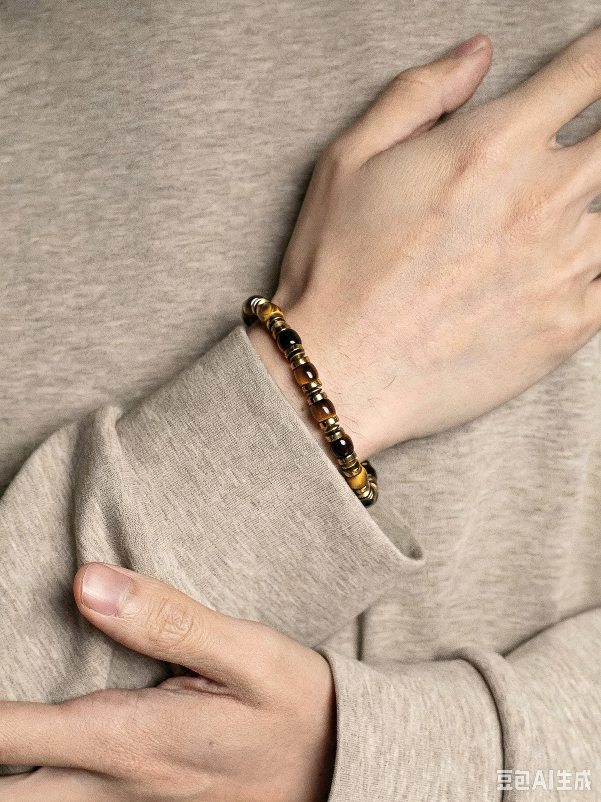 Golden Grip" Tiger's Eye Straight-Cut Bracelet
