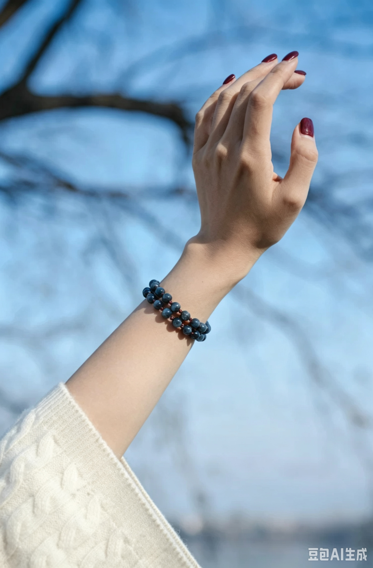 Natural Black Rutilated Quartz & Agarwood Bracelet