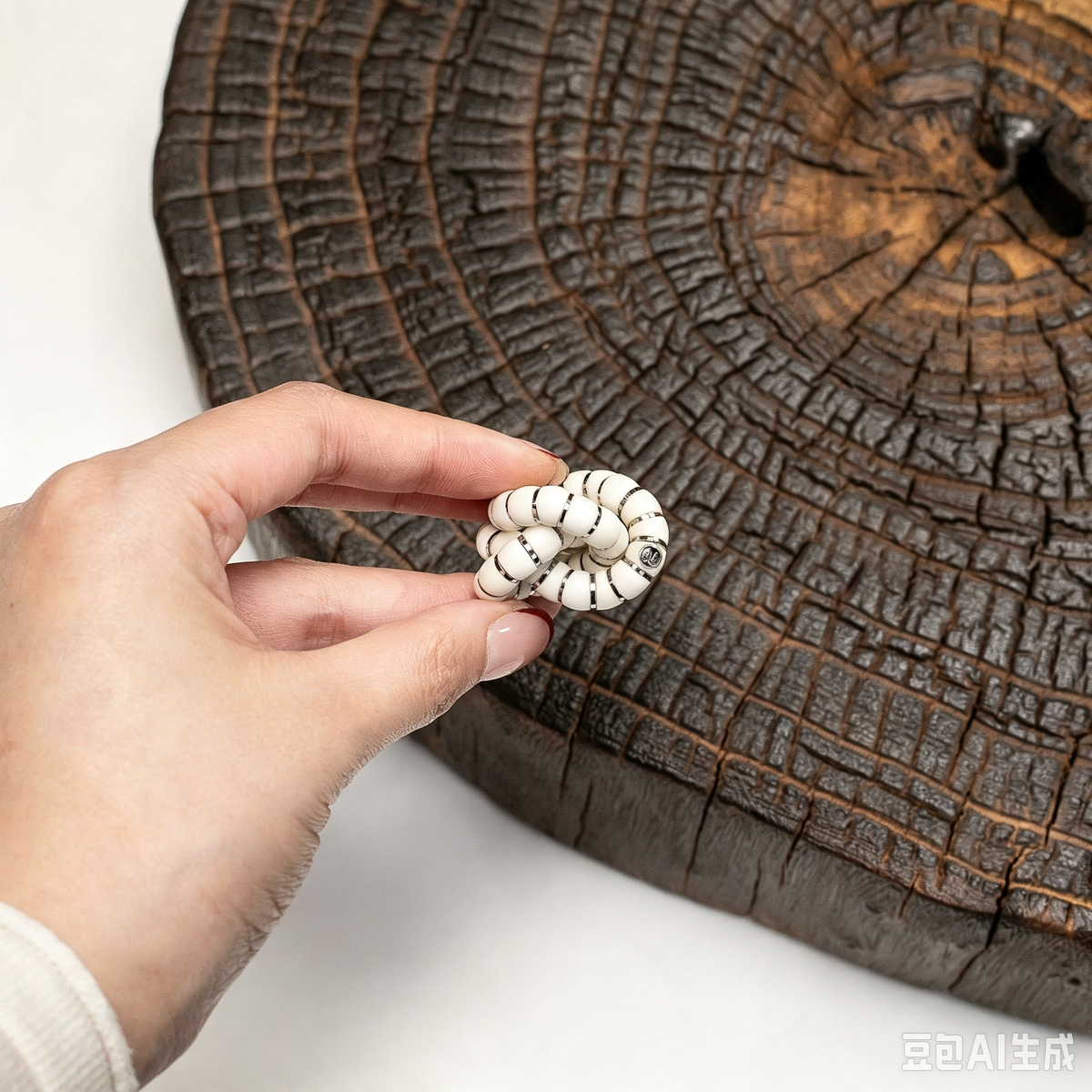 White Jade Bodhi Seed Stress-Relief Bracelet
