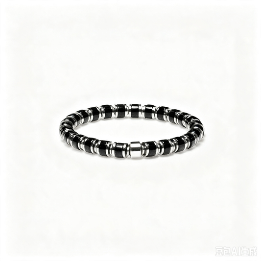 American Vintage Tiger's Eye & Obsidian Bracelet – Minimalist Trendy Beaded Wristband for Men