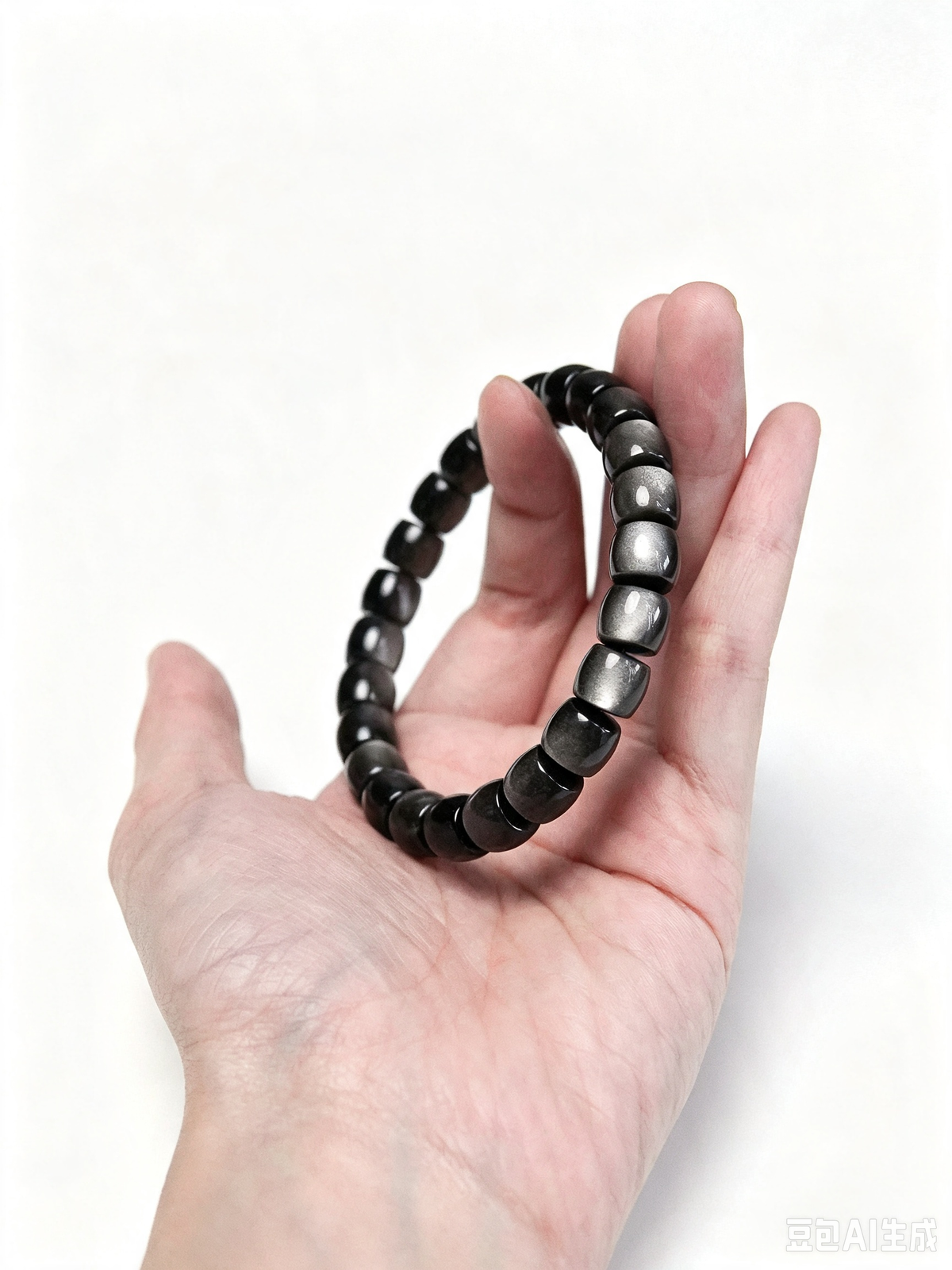 Obsidian Cat's Eye & Tiger's Eye Bracelet