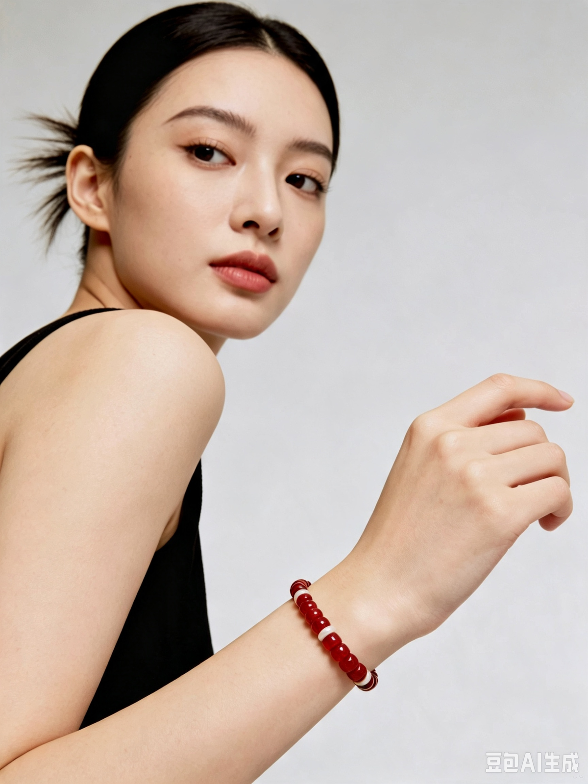 Natural Red Agate & Pearl Bracelet