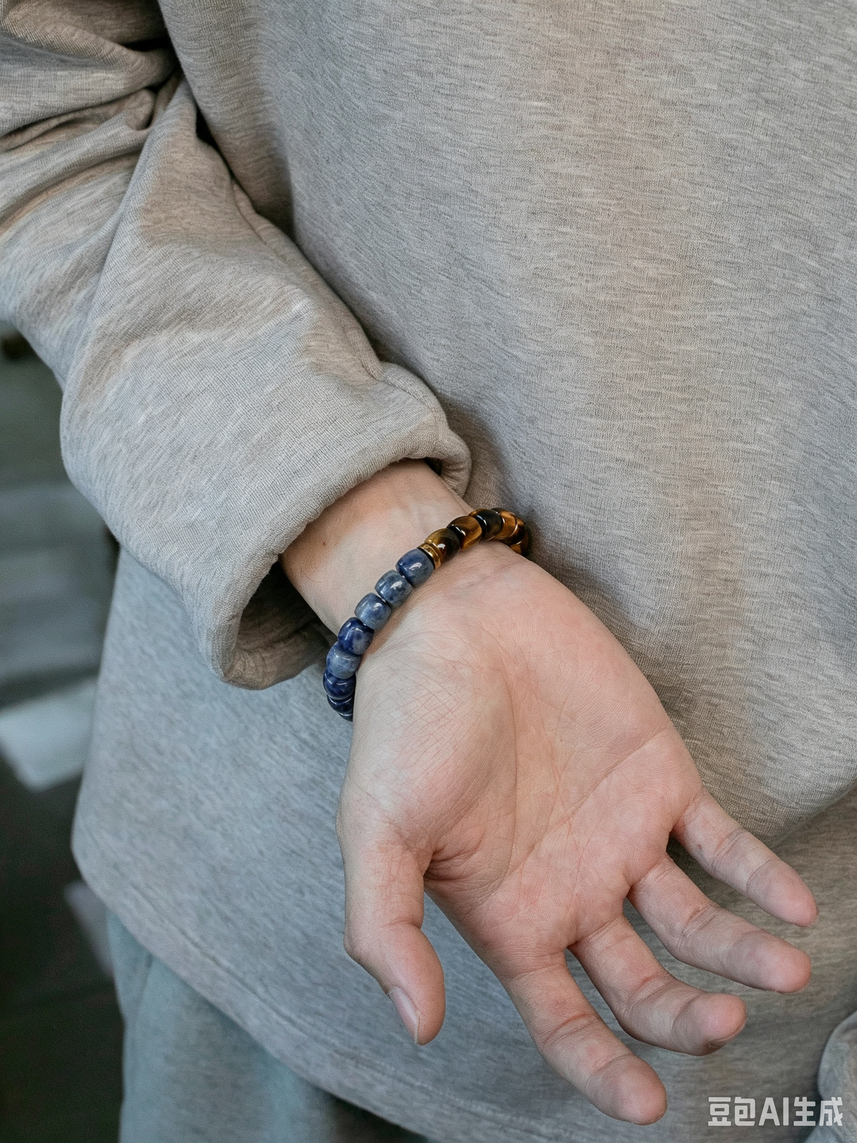 Obsidian Cat's Eye & Tiger's Eye Bracelet
