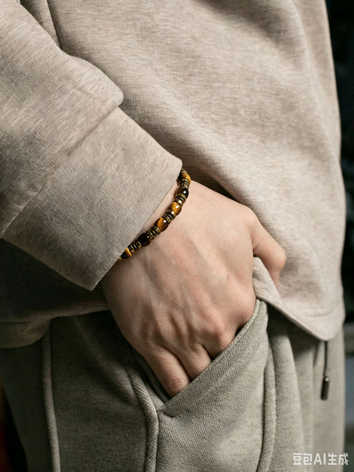 Golden Grip" Tiger's Eye Straight-Cut Bracelet