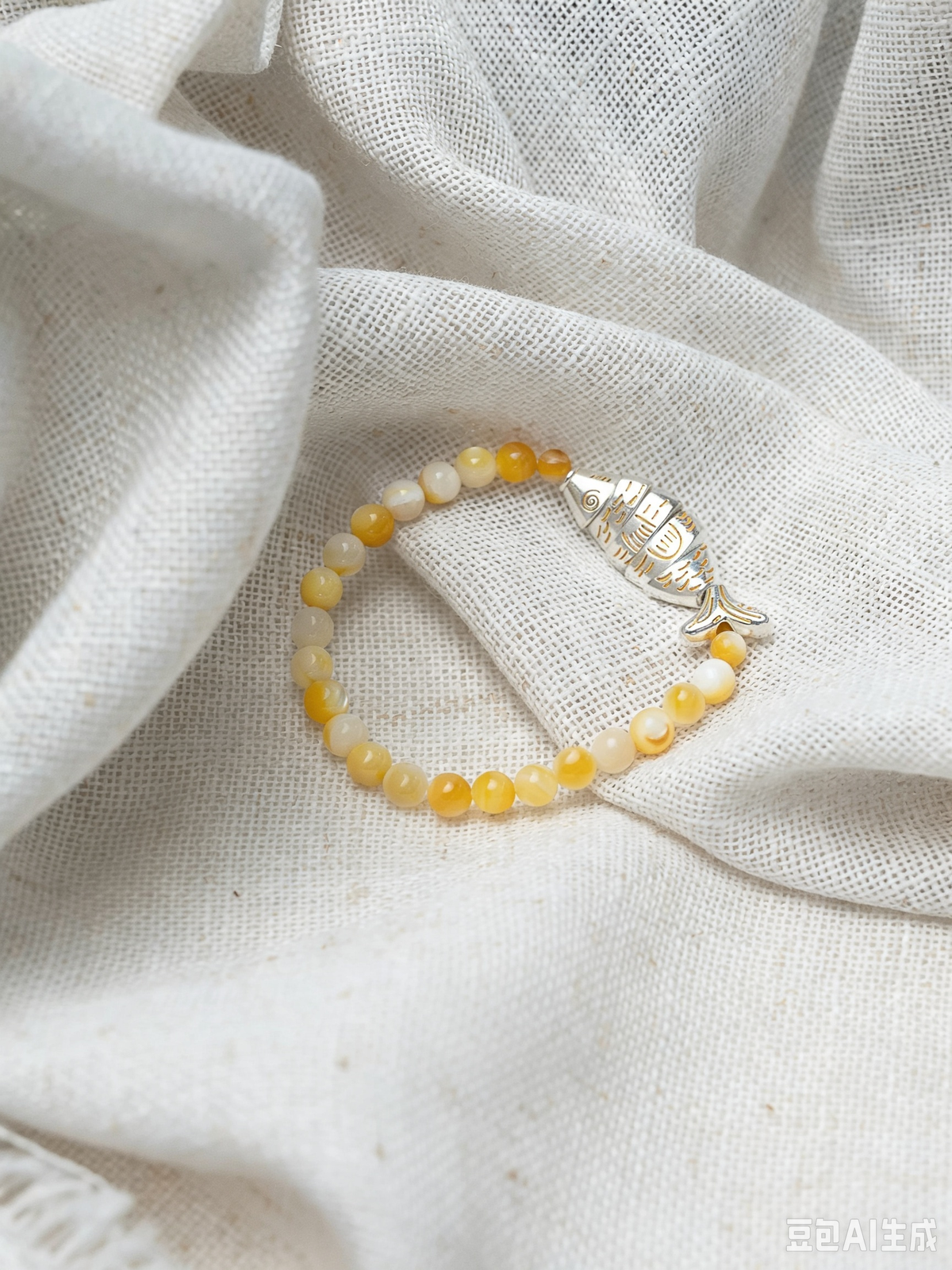 Vintage Tibetan Silver & Mother-of-Pearl Gemstone Bracelet – Boho-Chic Layered Wristband for Women