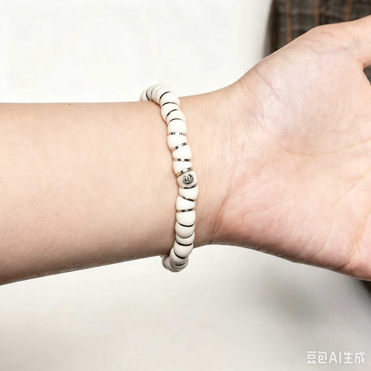 White Jade Bodhi Seed Stress-Relief Bracelet
